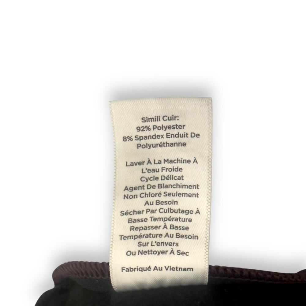 Talbots Women's Faux Leather Leggings Size 16 Rich Burgundy P233016329 Pants - Picture 9 of 10